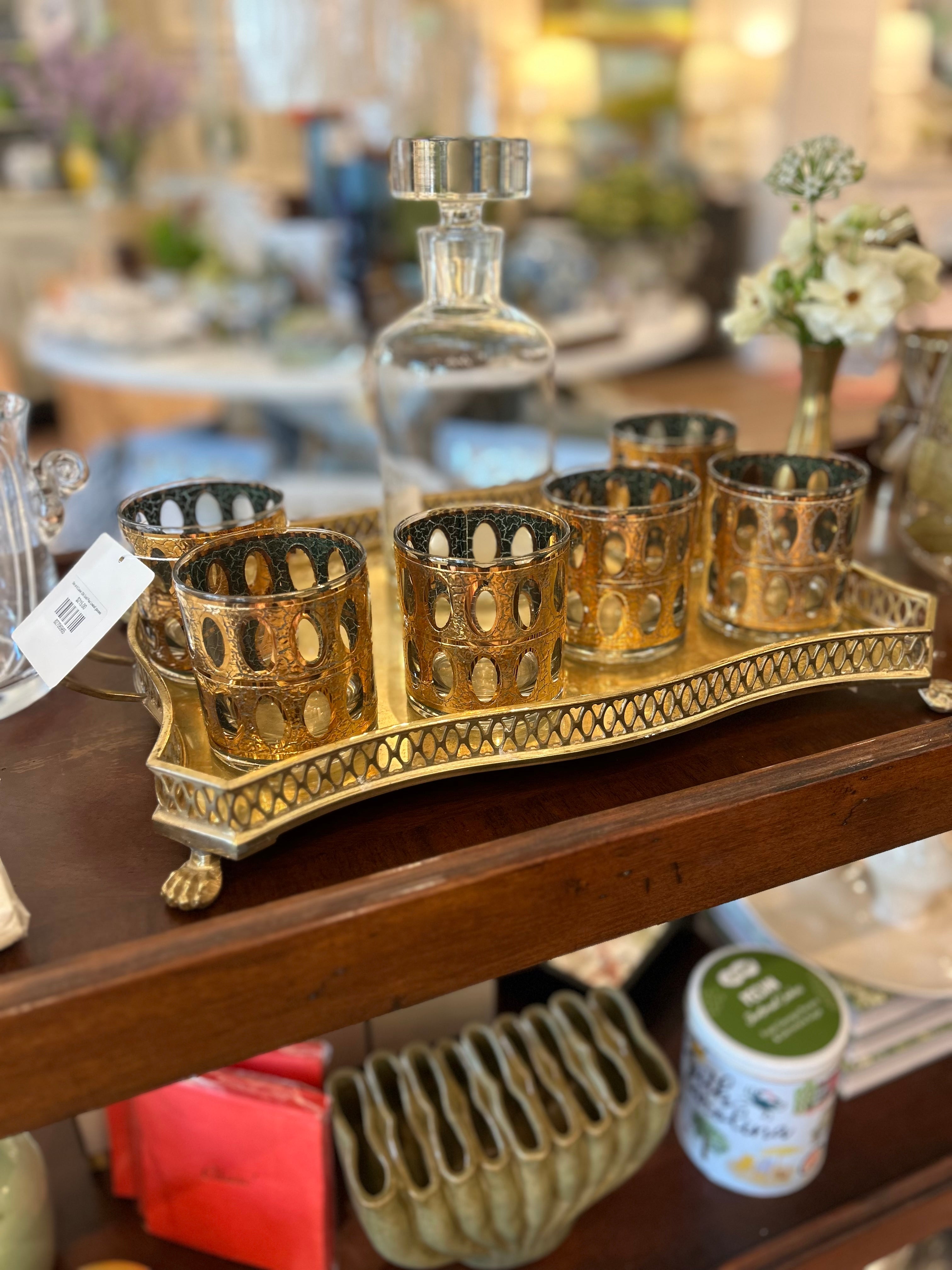 Brass Footed Tray