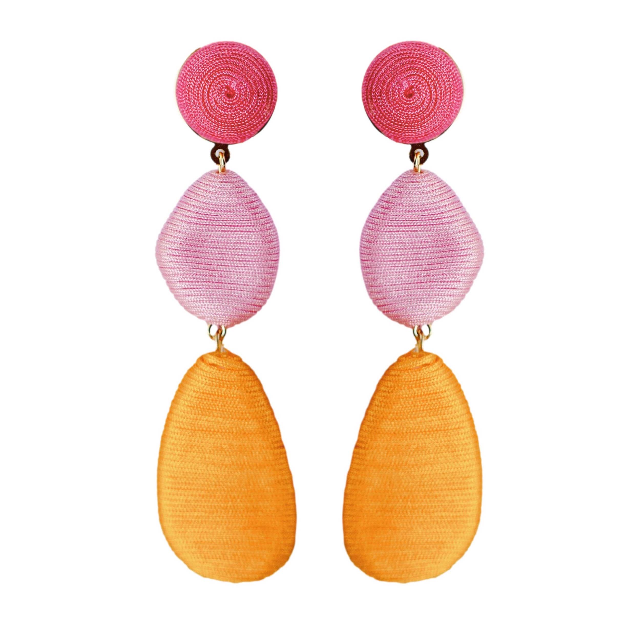 Pink Ombre Lido Statement Drop Earrings