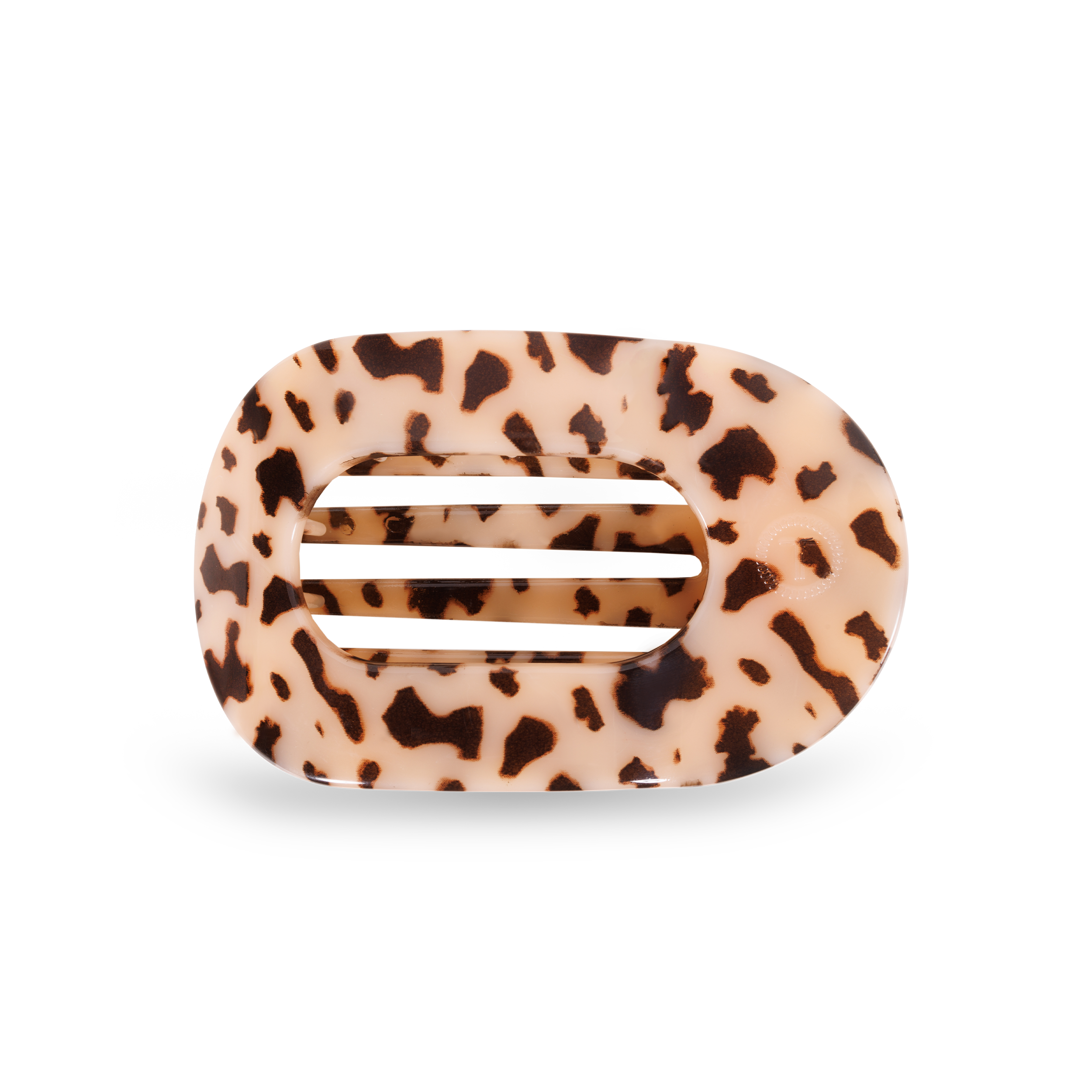 Round Flat Hair Clip | Medium | Blonde Tortoise