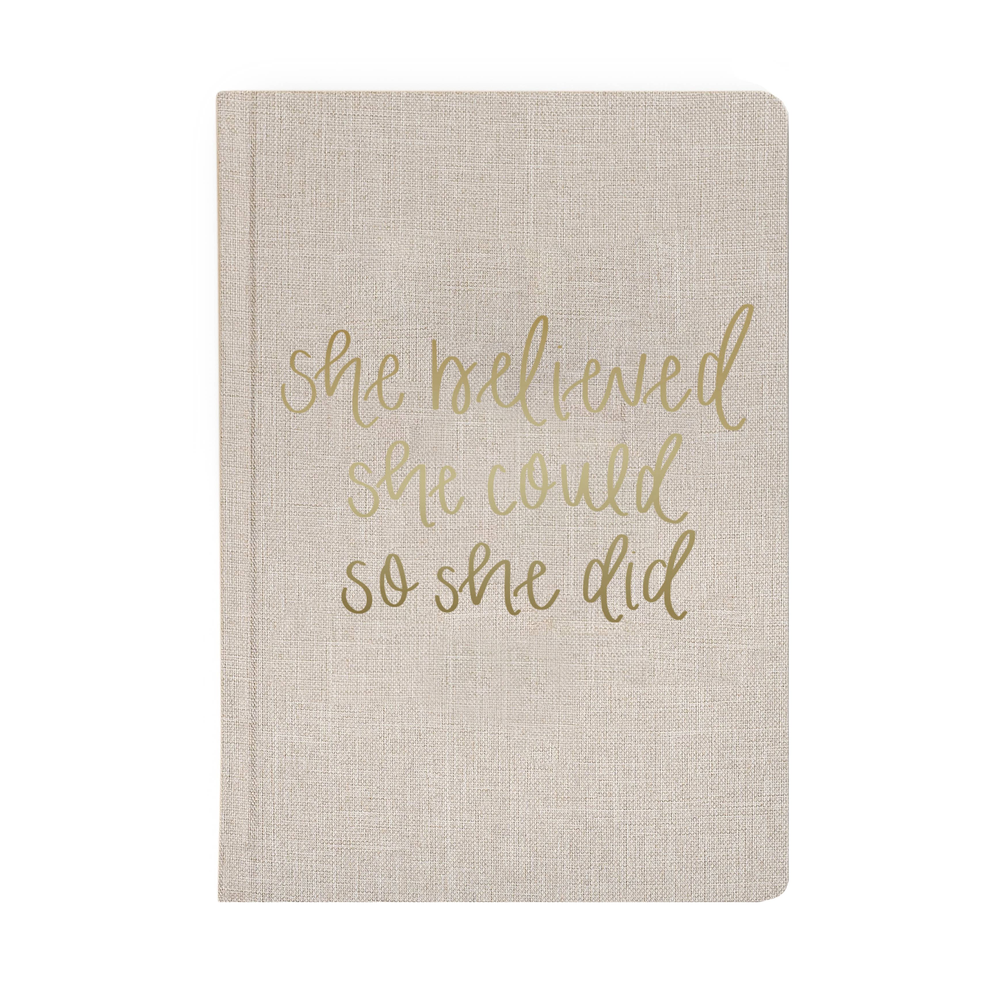 She Believed She Could Fabric Journal - Home Decor & Gifts