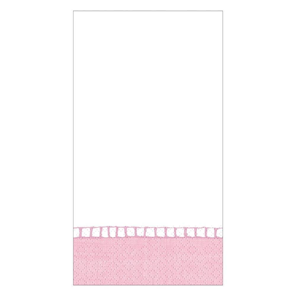 Linen Border Petal Pink Guest Towel