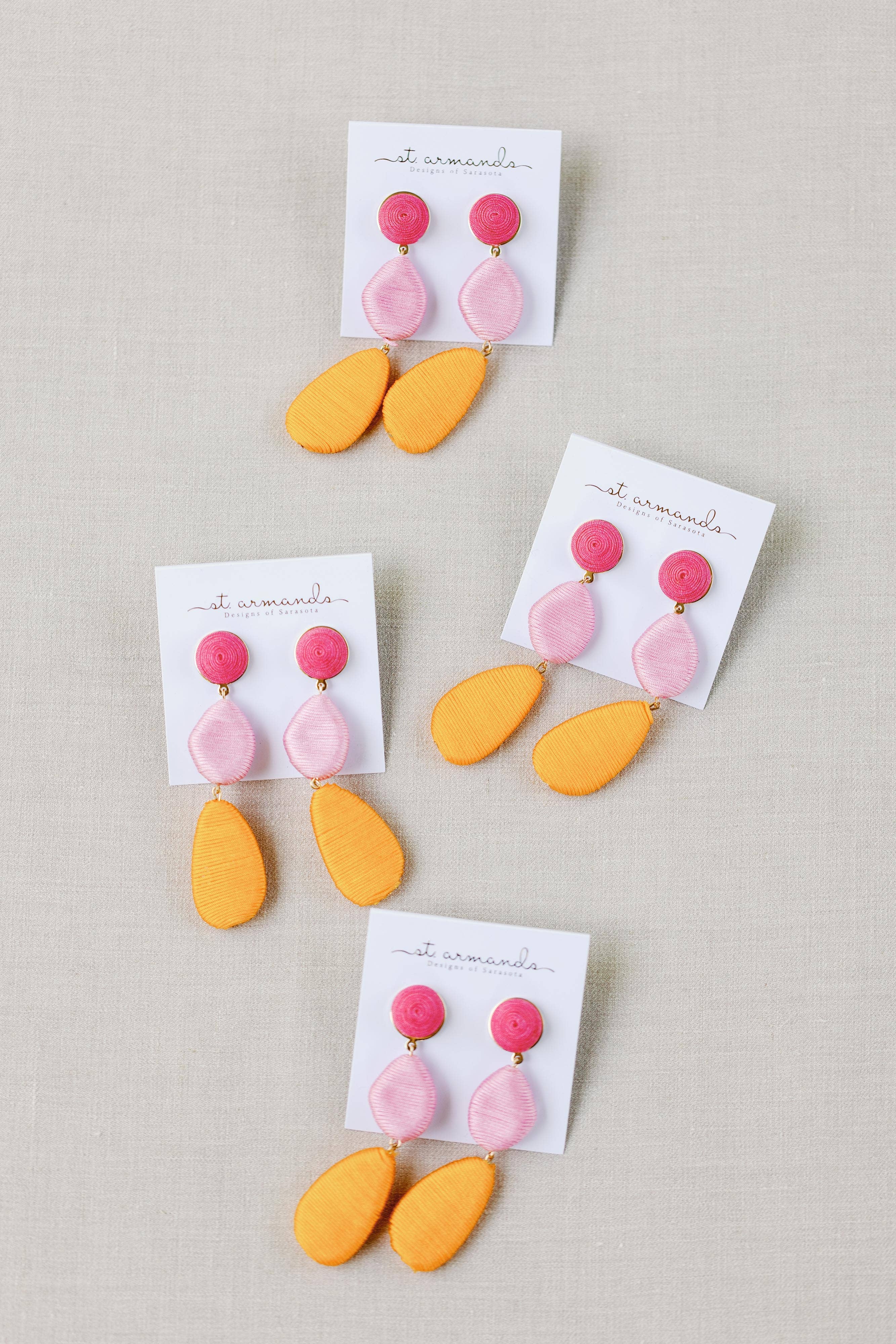 Pink Ombre Lido Statement Drop Earrings