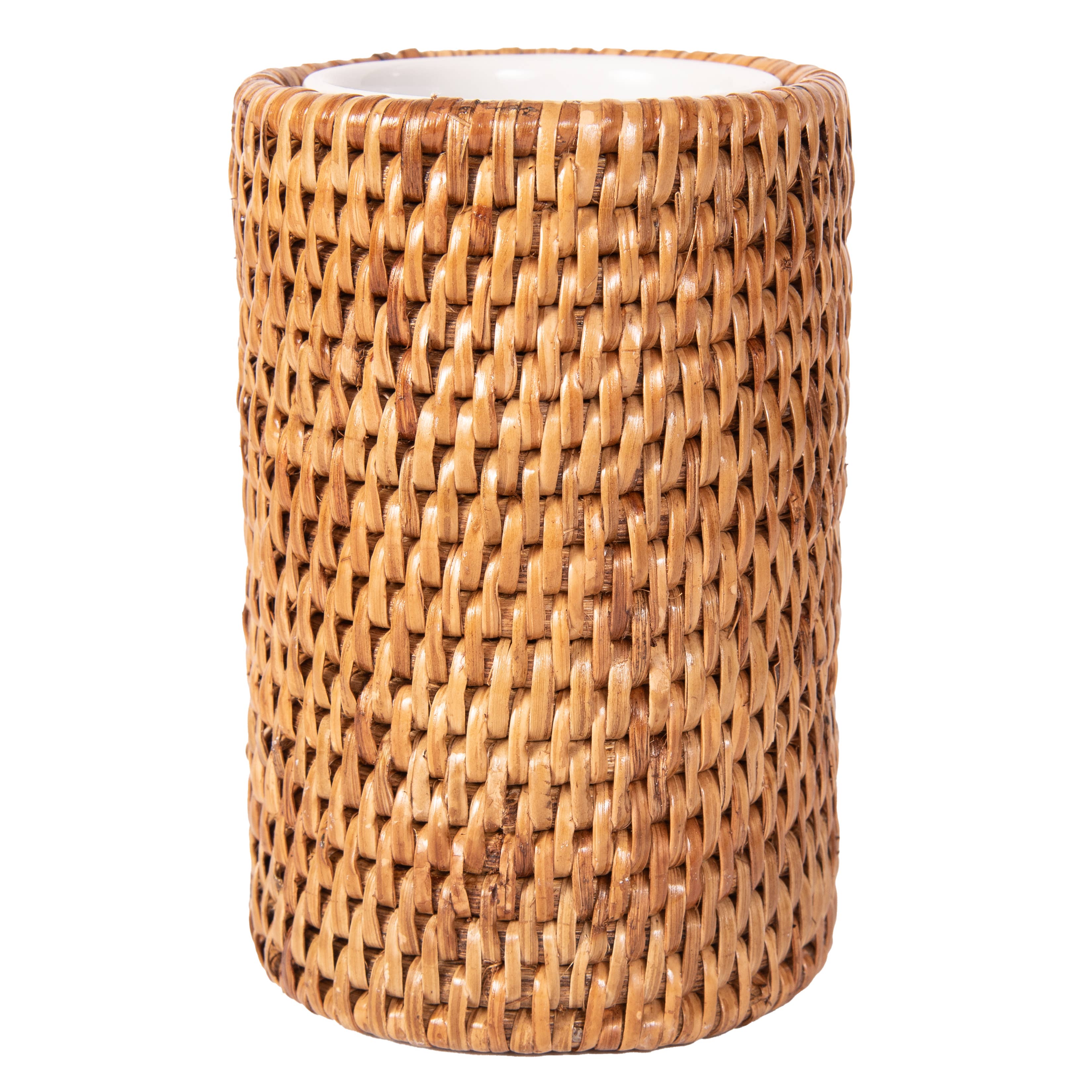 Artifacts Rattan Round Tumbler with Ceramic Insert