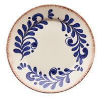 Casa Nuno Blue and White Dinner Plate, Scroll Design