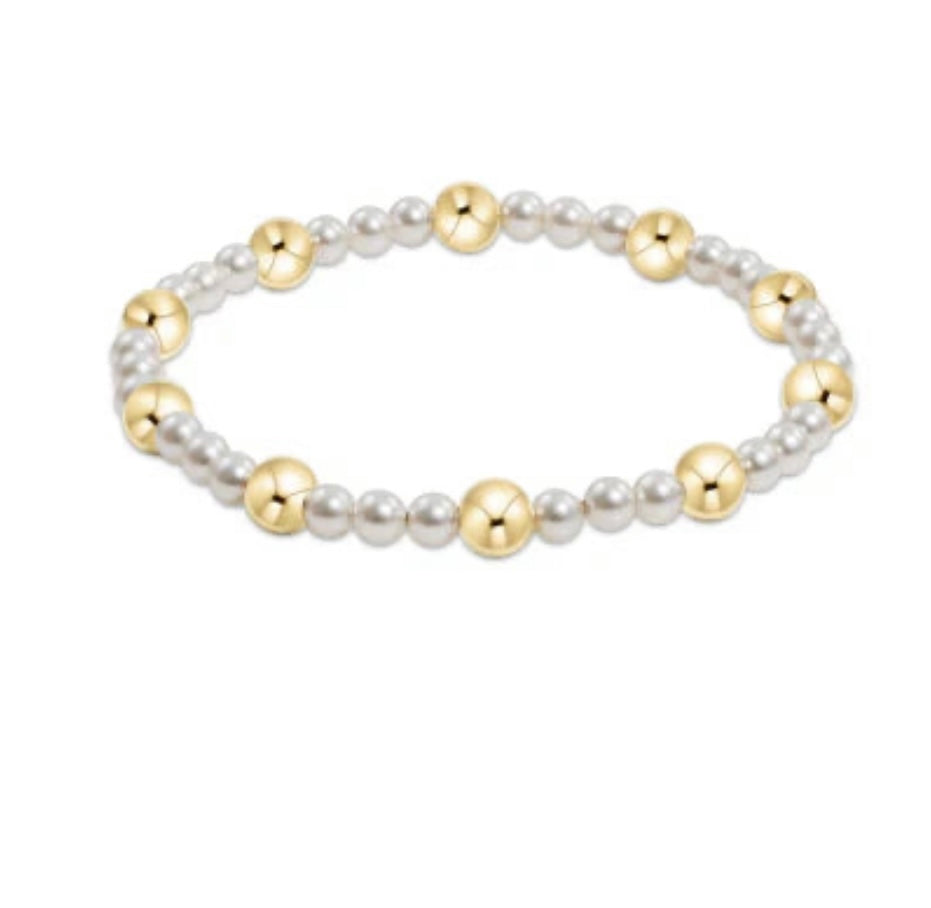 Pearl Sincerity Pattern 4mm Bead Bracelet - 6 mm