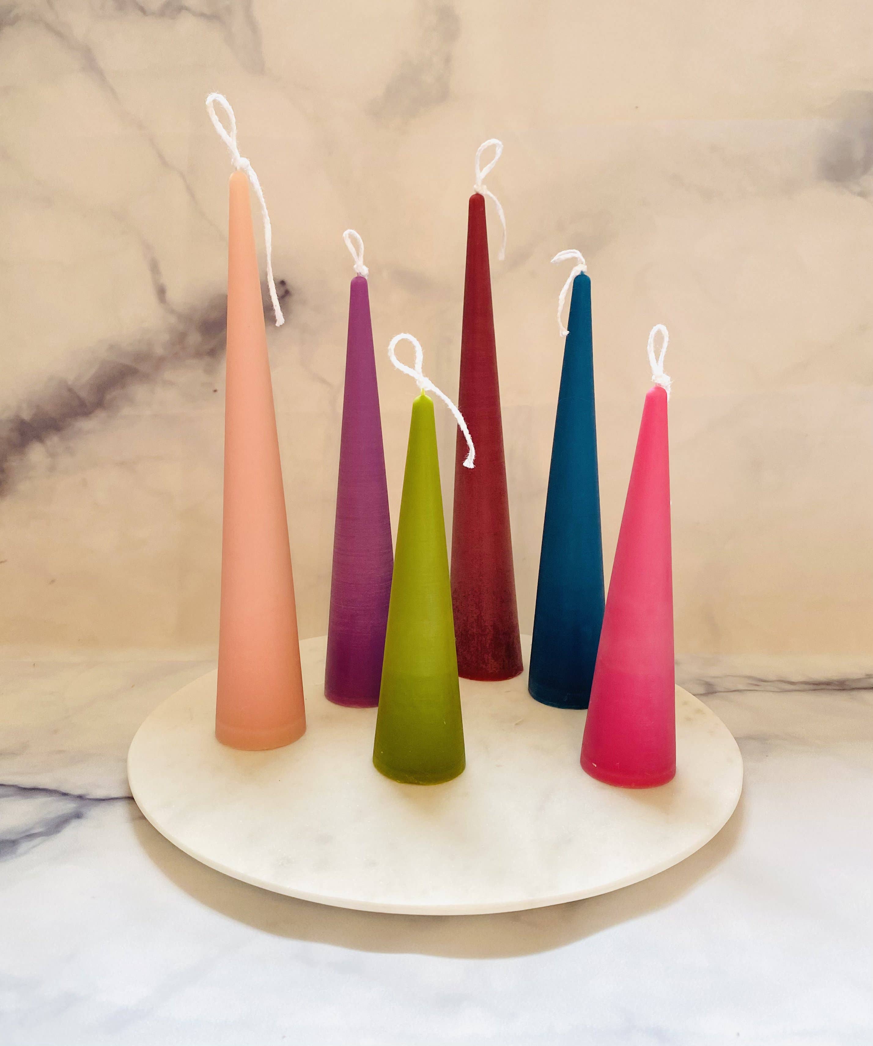 Neutrals Slim Cone Taper Beeswax Candle