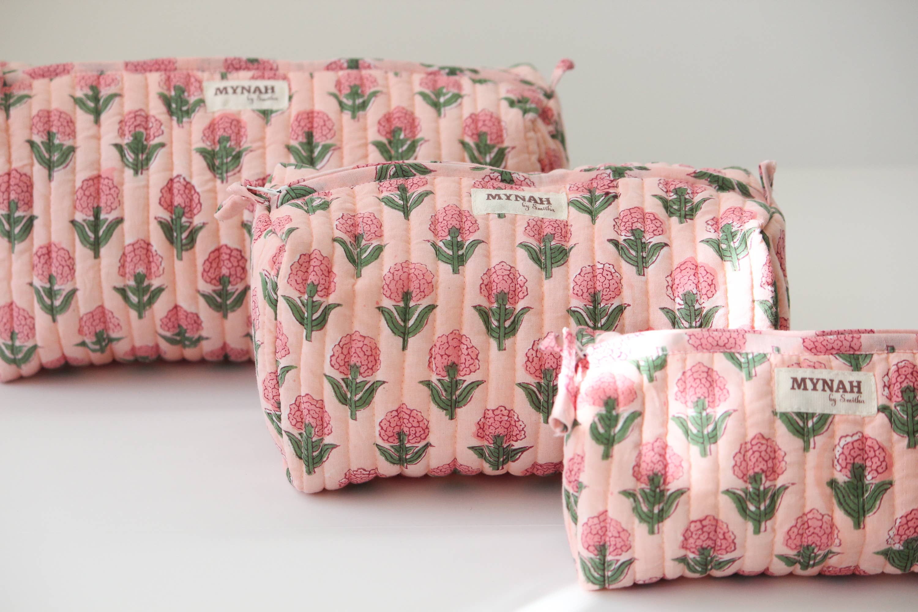 Blush marigold print travel/makeup/organizer/bag