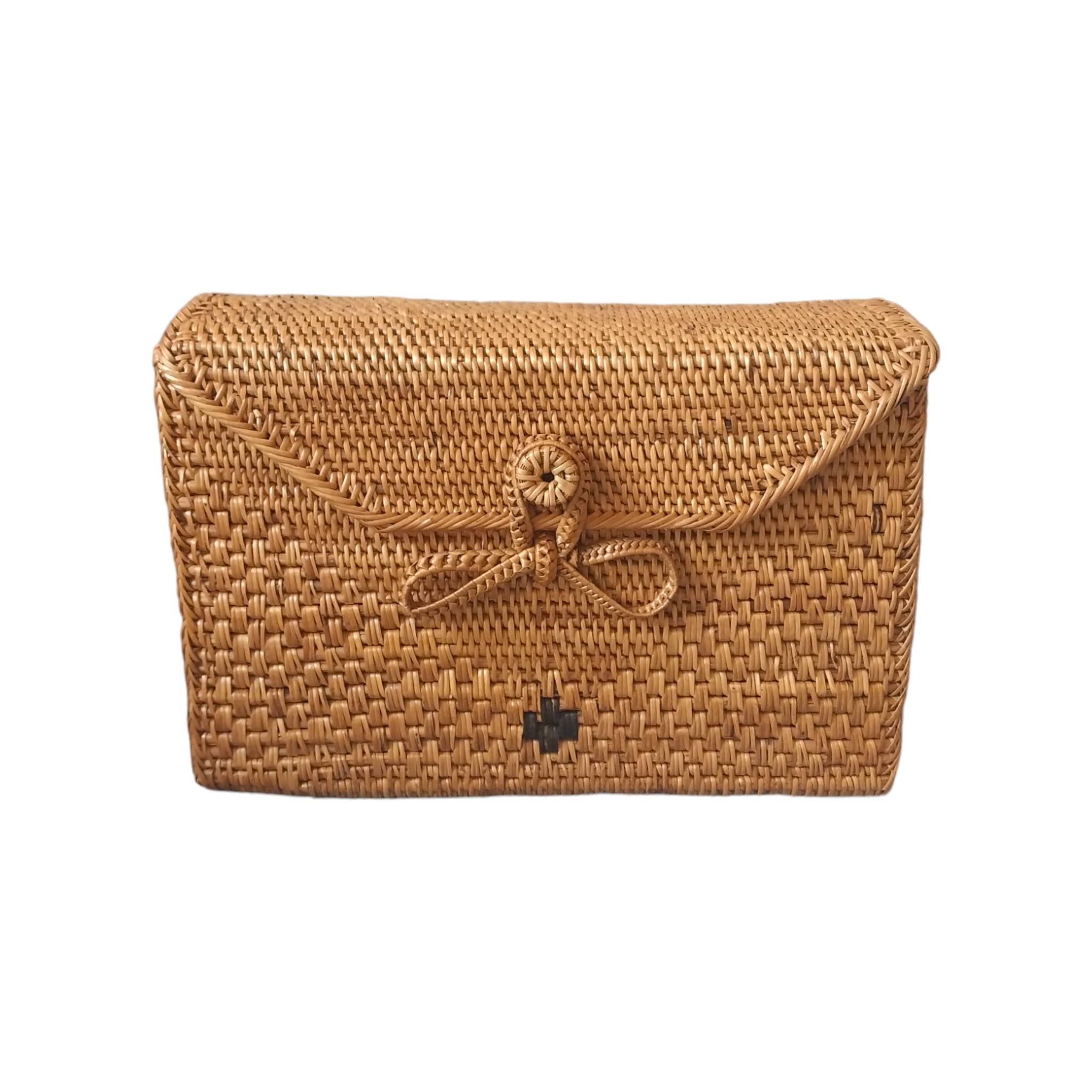 Rectangular rattan bag sale