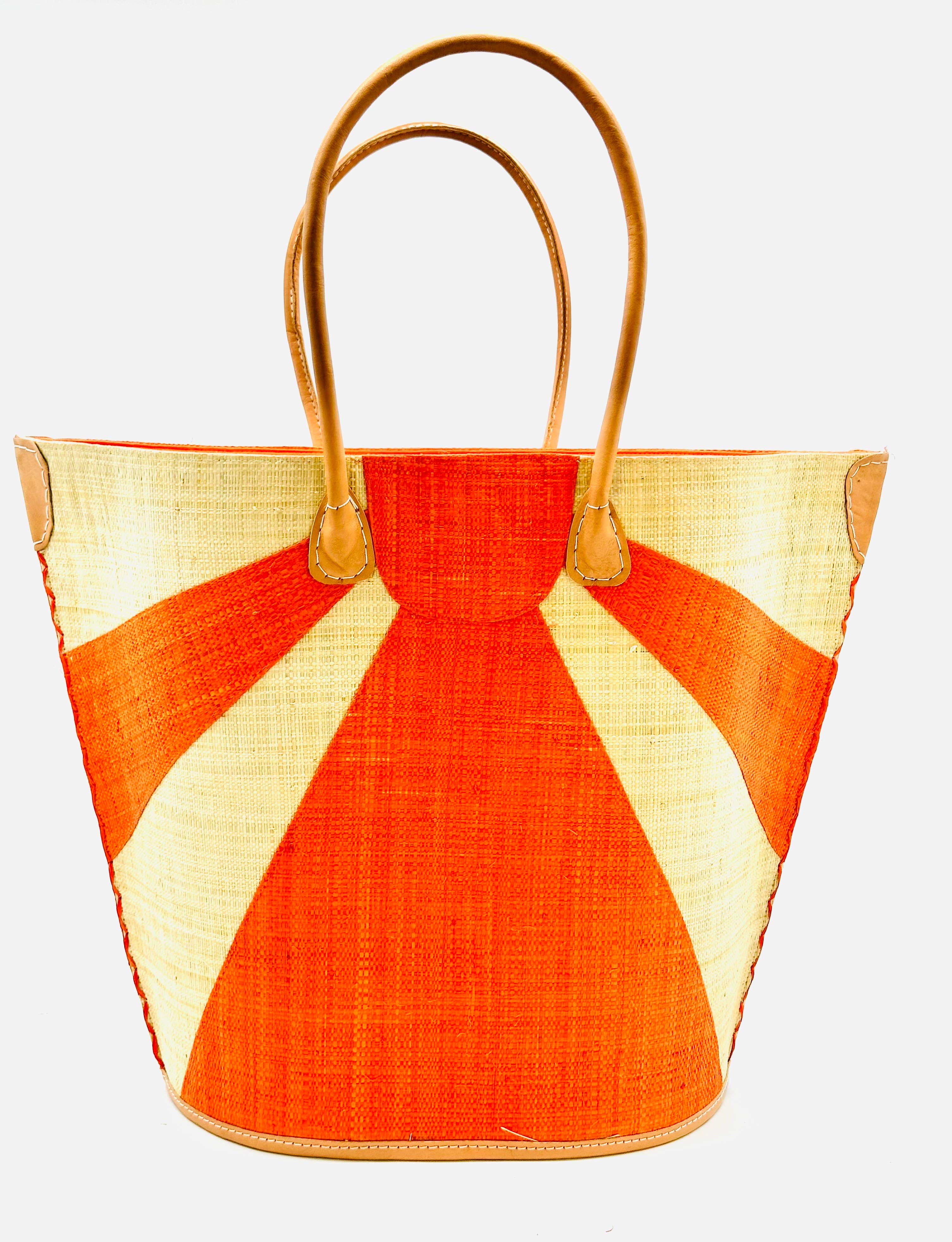 Sunburst Large Straw Tote Bag