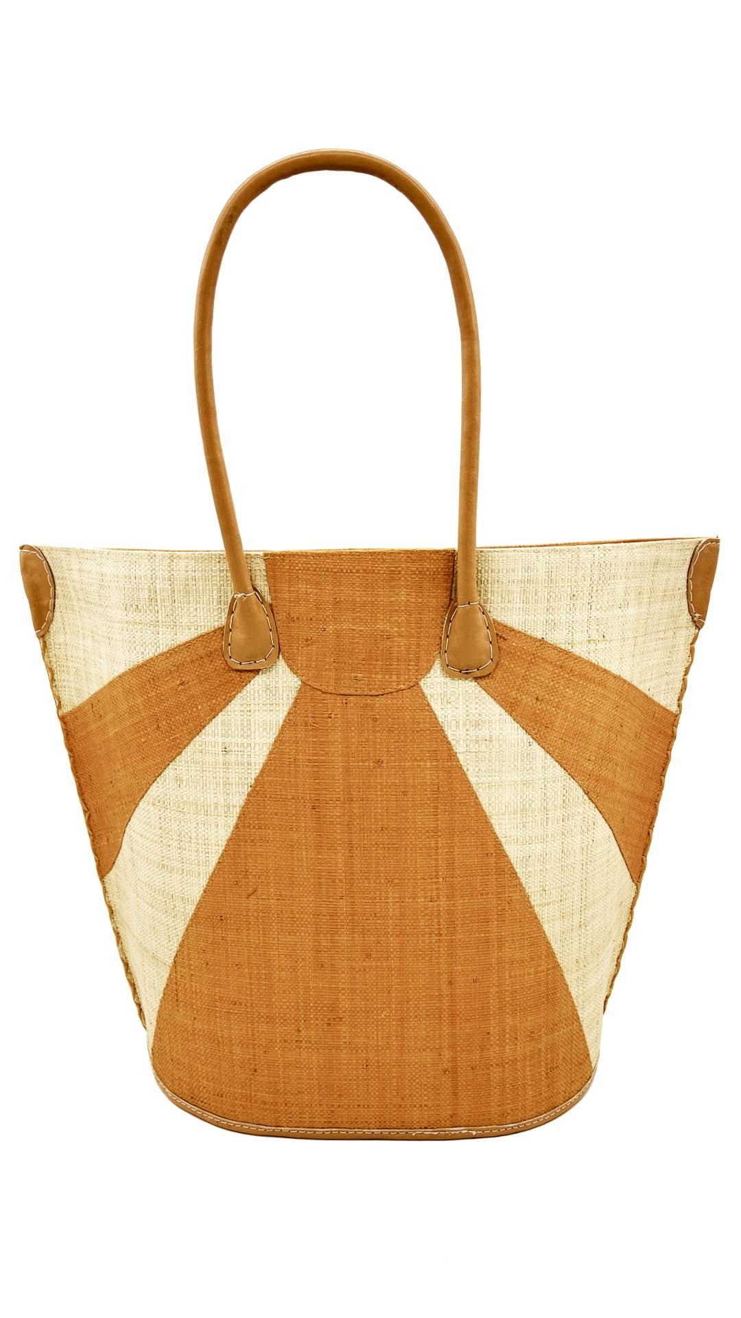 Sunburst Large Straw Tote Bag