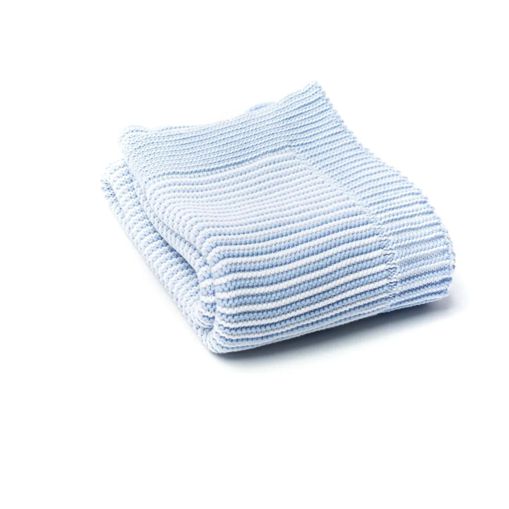 Blue and White Stripe Blanket