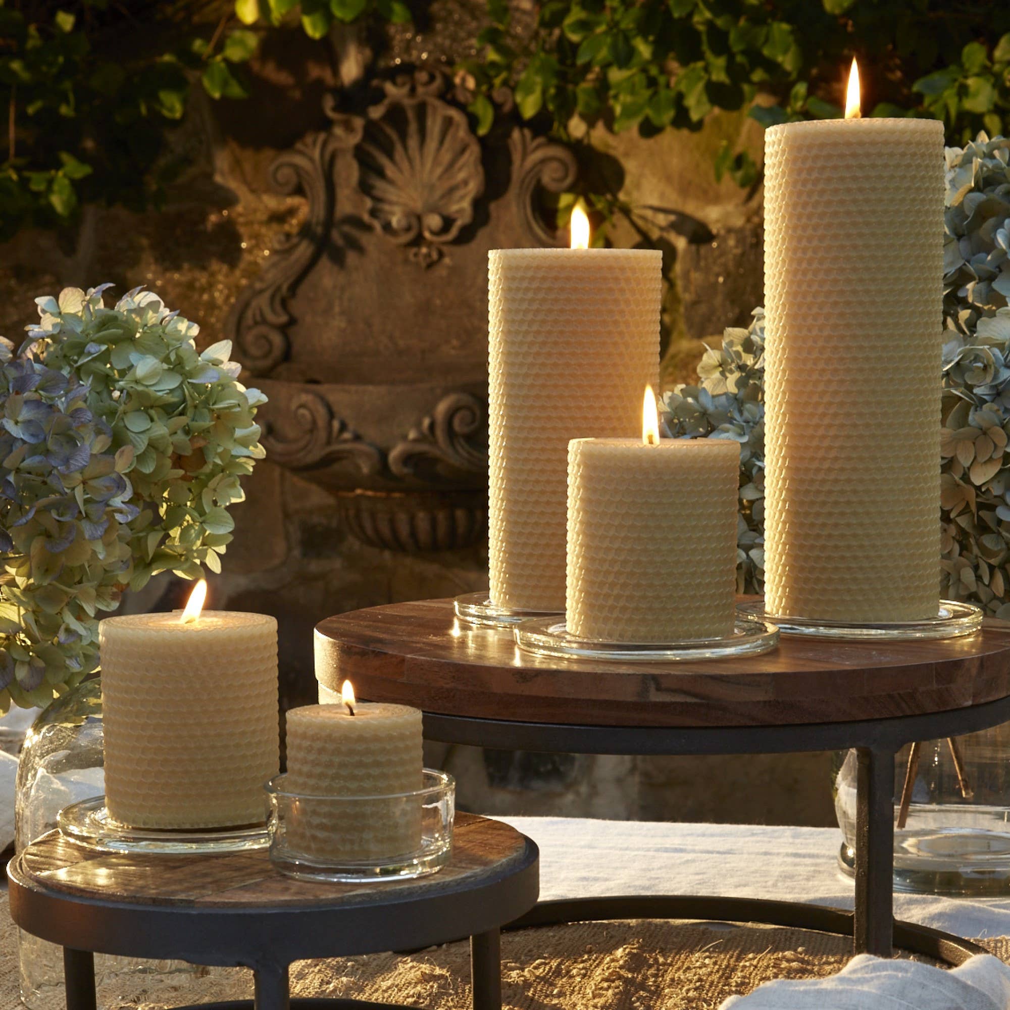 6" Hand Rolled Beeswax Pillar Candle