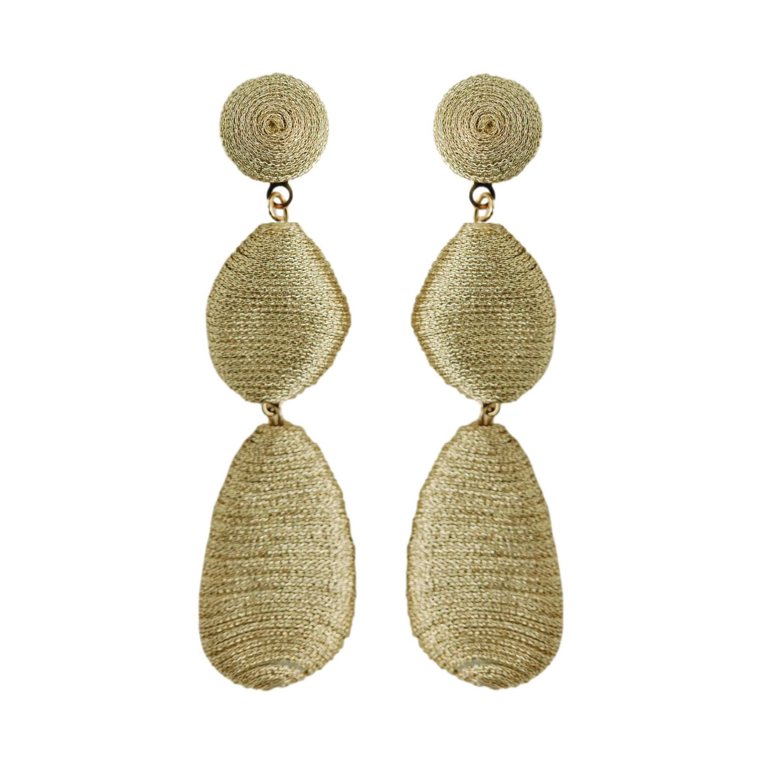 Gold Lido Statement Drop Earrings