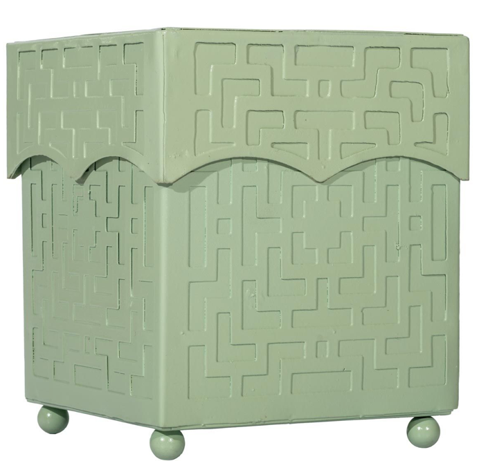 BEAUTIFUL FRETWORK TISSUE BOX (CELADON)