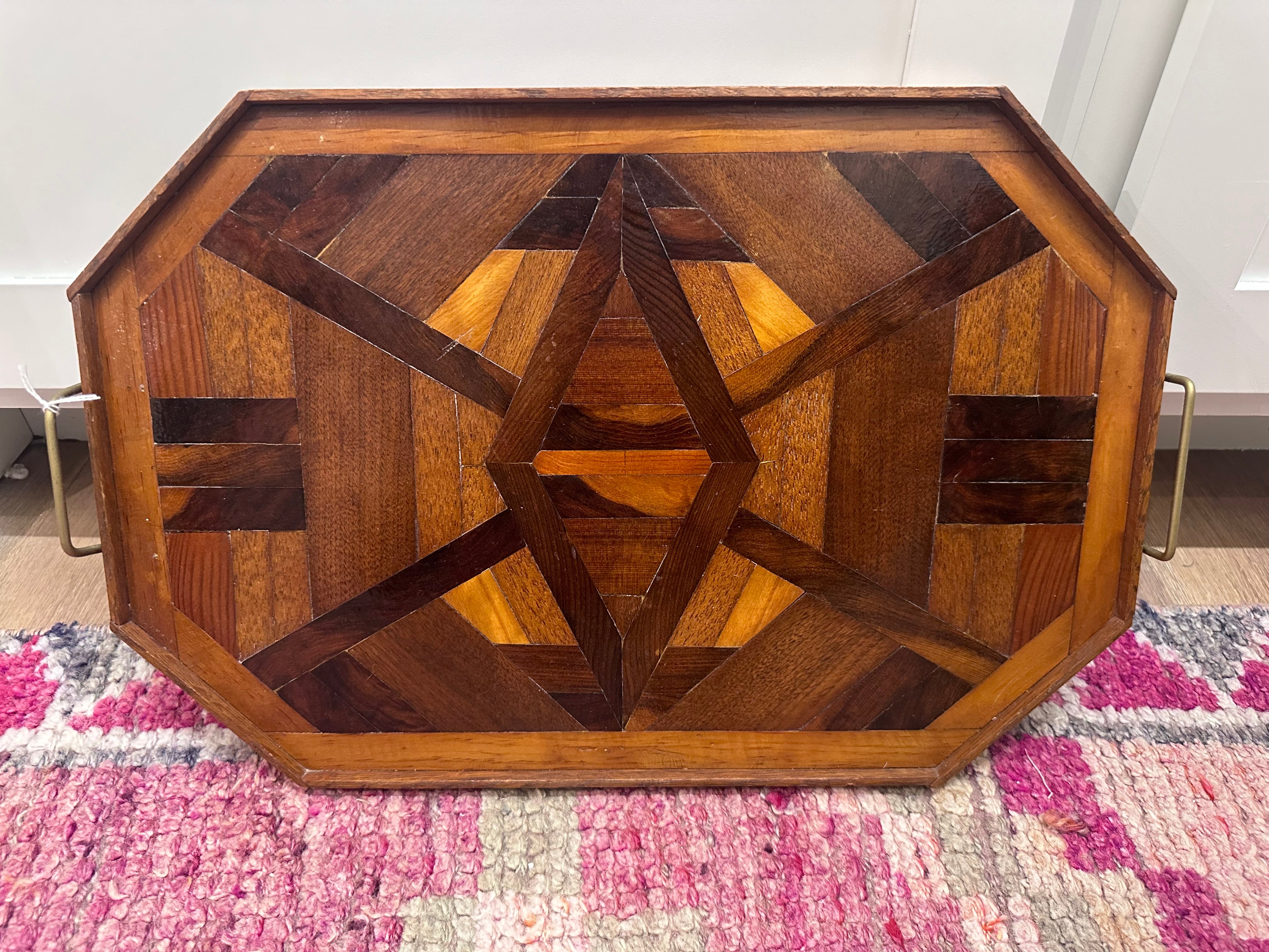 Woven wooden Inlay Tray