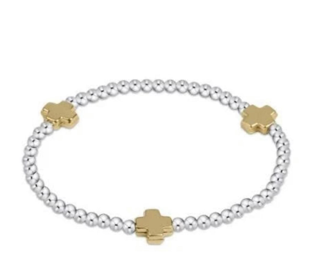 Signature Cross Gold Pattern Bracelet