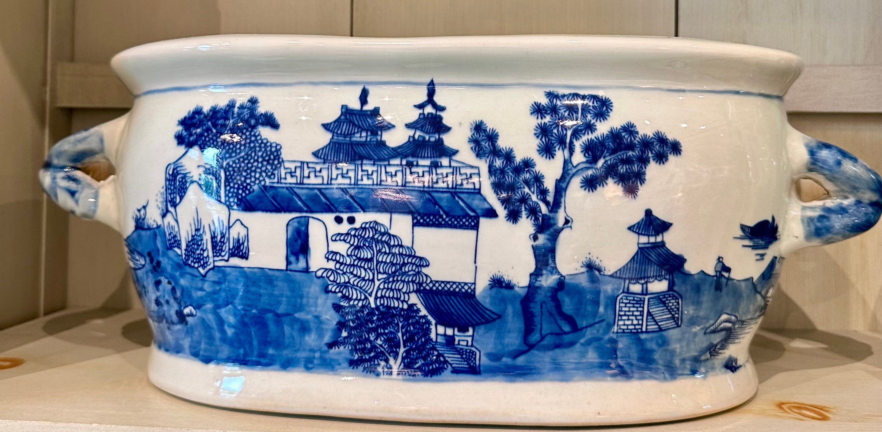 Blue and White Canton Footbath