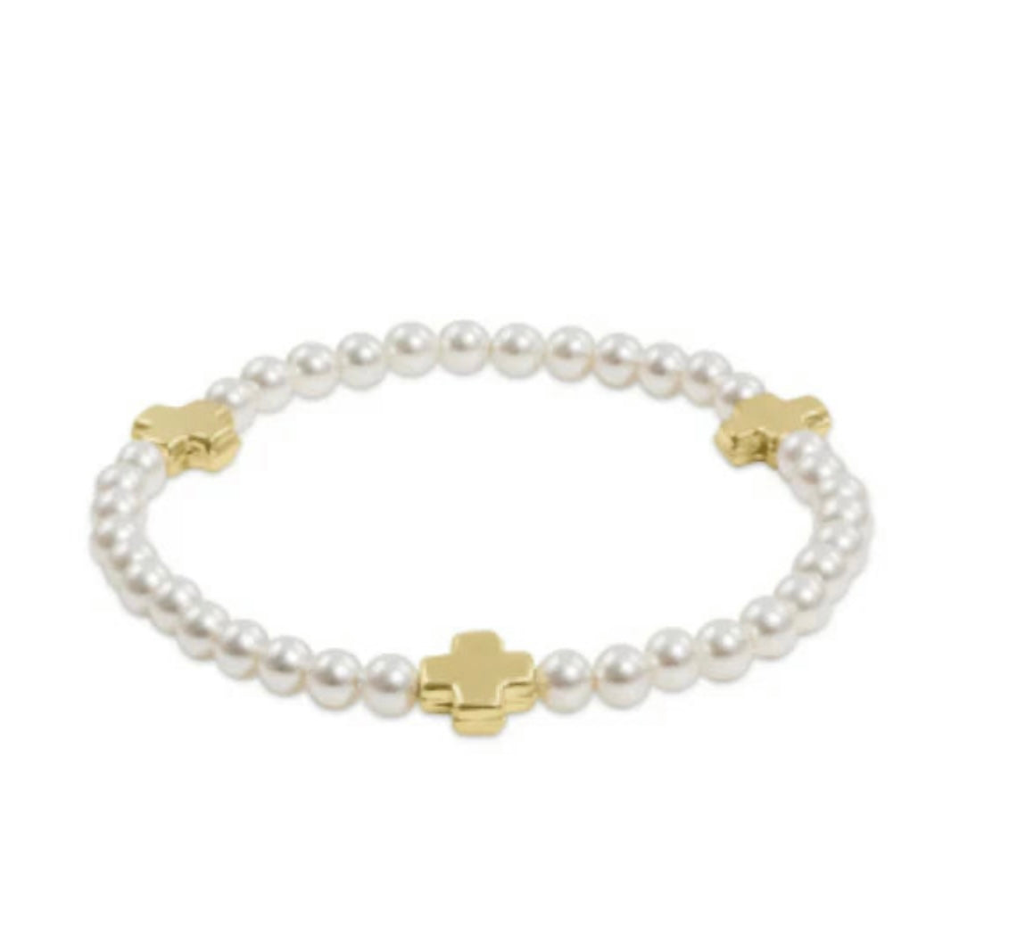 Signature Cross Gold Pattern Bracelet