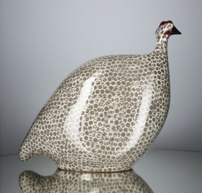 Guinea Fowl Grey Spotted White Hen