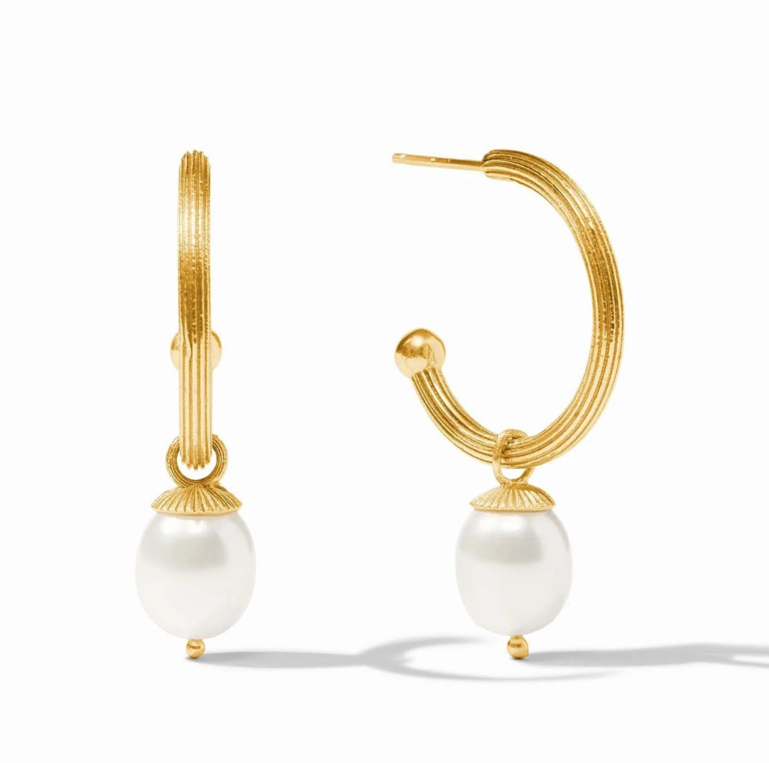 Sanibel Pearl Hoop & Charm Earring Pearl