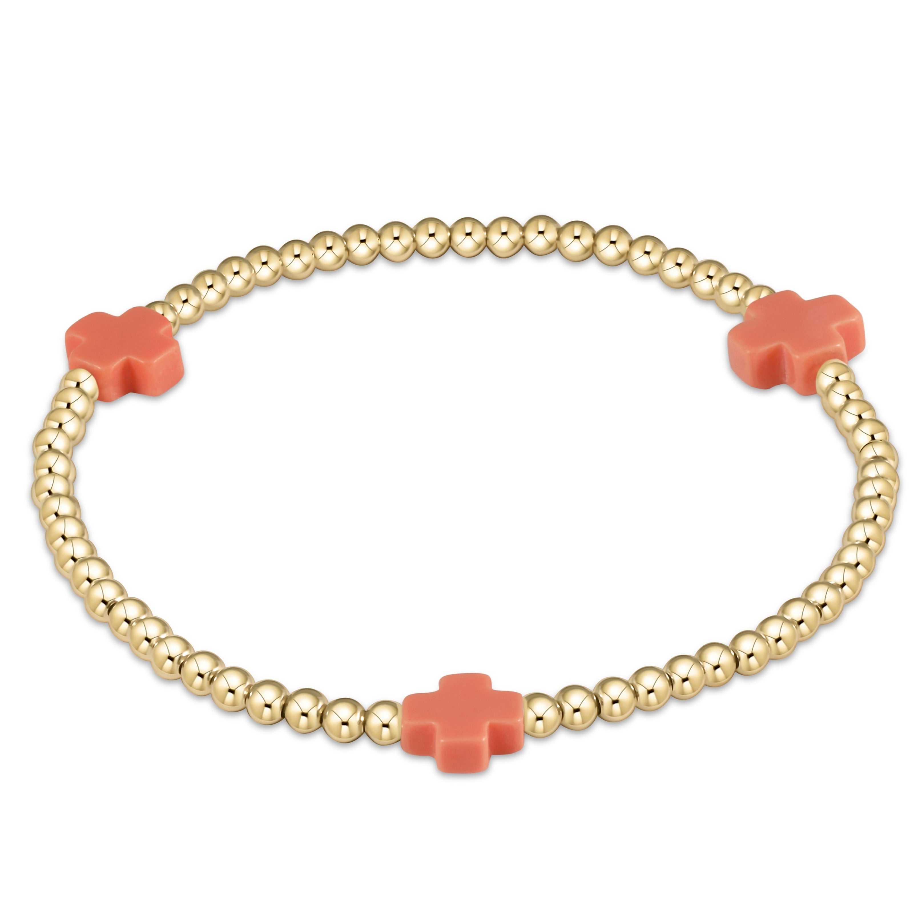 Signature Cross Gold Pattern Bracelet