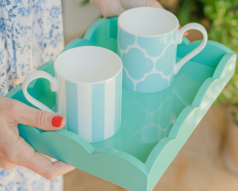 Addison Ross Scallop Tray - Turquoise