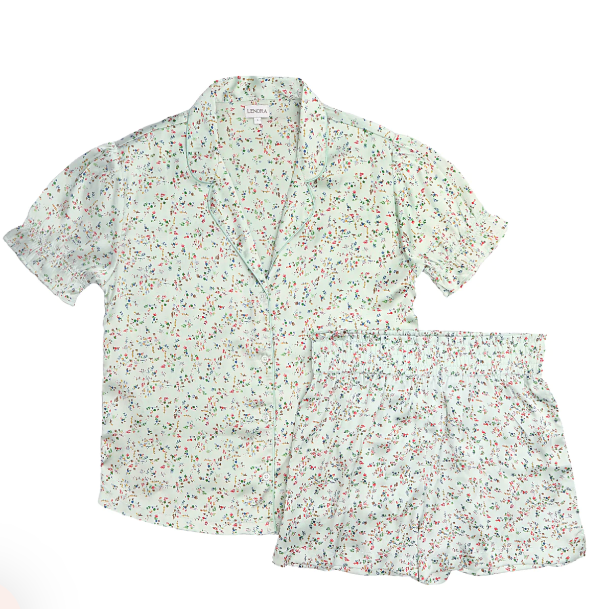 Birdie Satin Short Floral Pajama Set