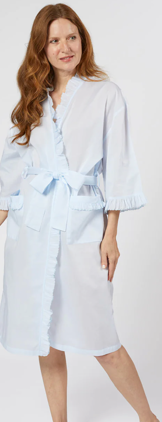 Julia Cotton Robe- Blue