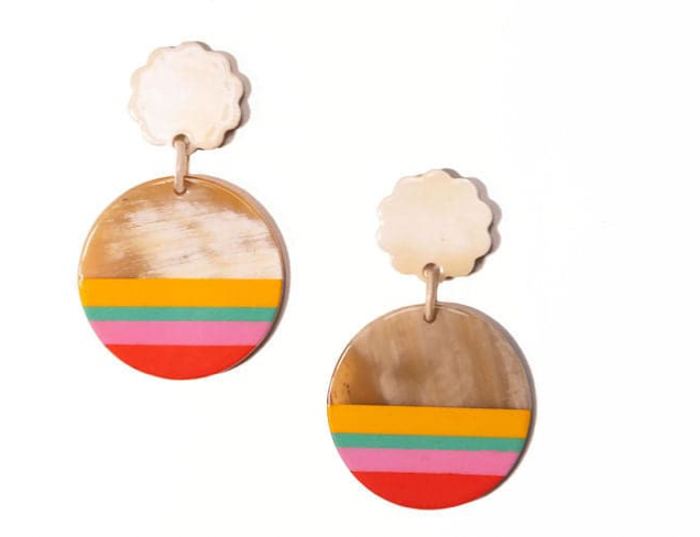 Paradise Dipped Circle Earrings