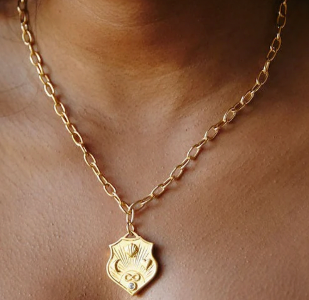 Infinite Love Shield Necklace