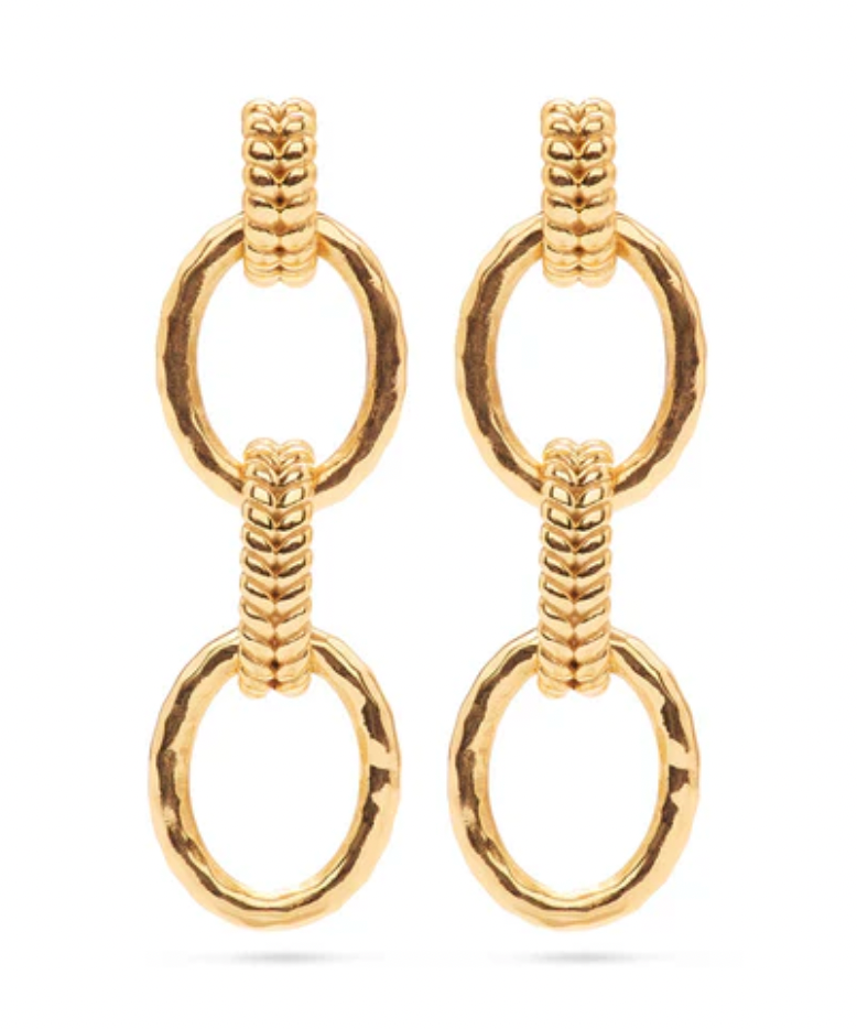 Cleopatra Regal Double Link Earrings