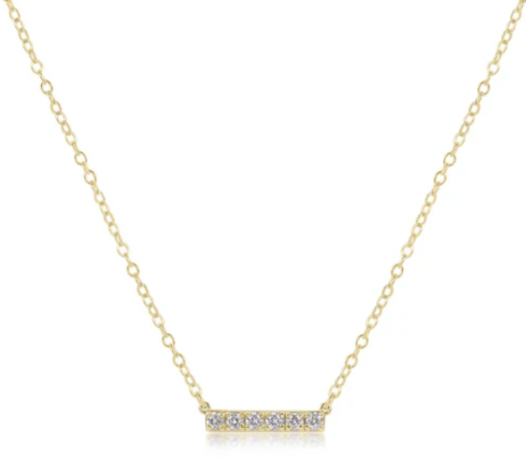 E Newton Significance Bar Necklace- 6 diamond