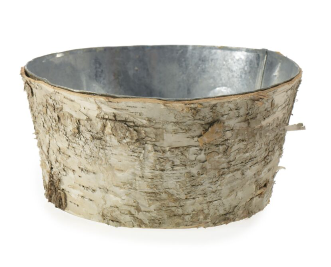 Birch Planter w/ Zinc