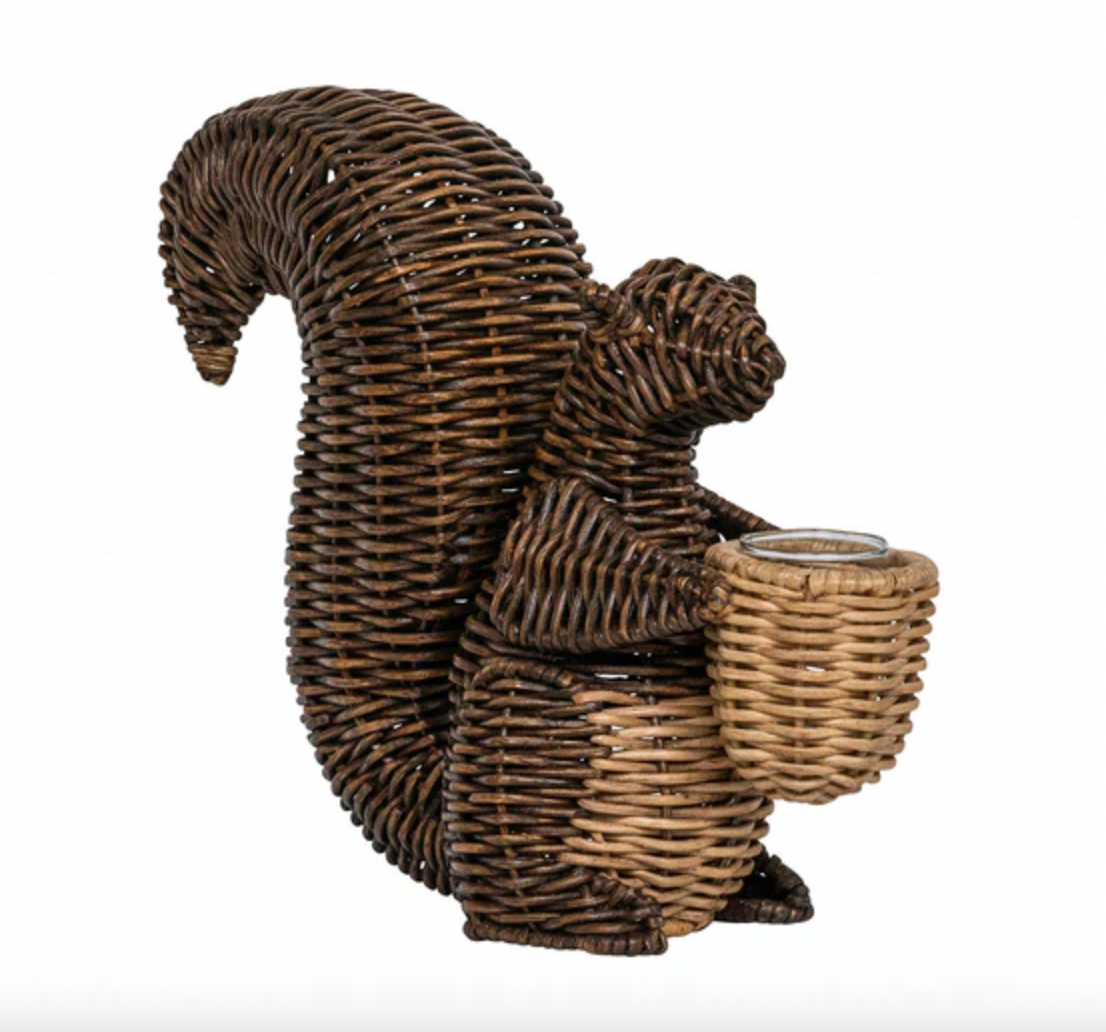 Devon Willow Squirrel Flameless Candle Holder