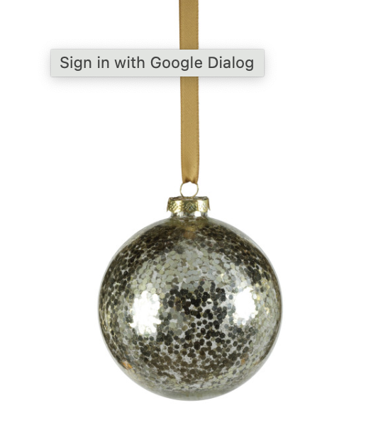 Confetti glass ball ornament - gold