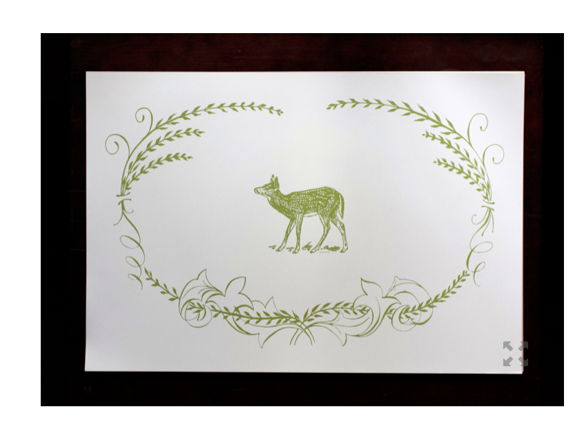 Fawn & Filigree Placemat (25 per package)