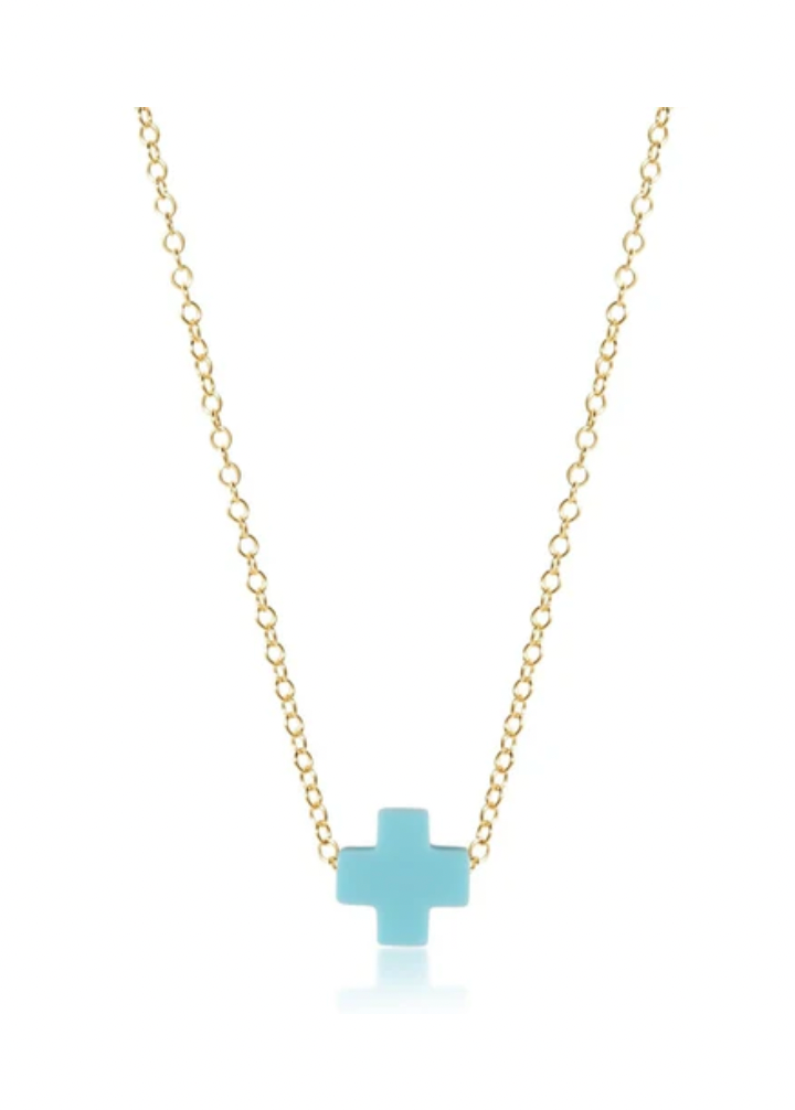 16" Necklace Gold- Signature Cross