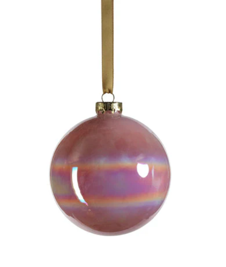 Solid luster glass ball ornament