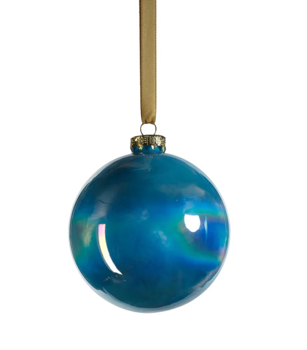 Solid luster glass ball ornament