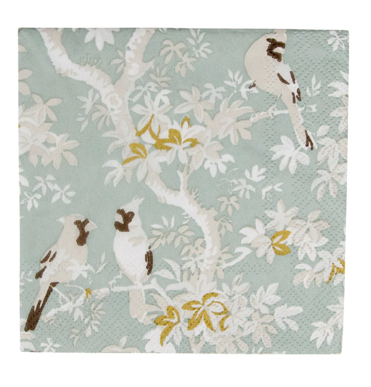 Scenic Songbirds Celadon Caspari