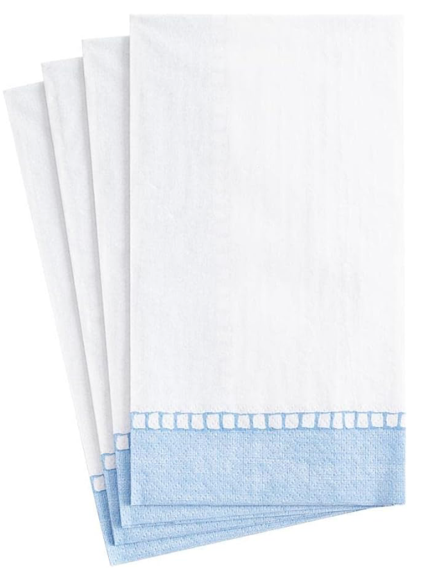 Linen Border Light Blue Napkins