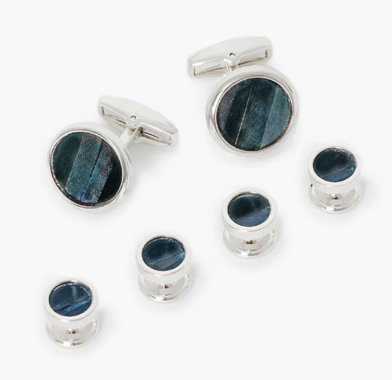 Sapelo Cufflink and Stud Set