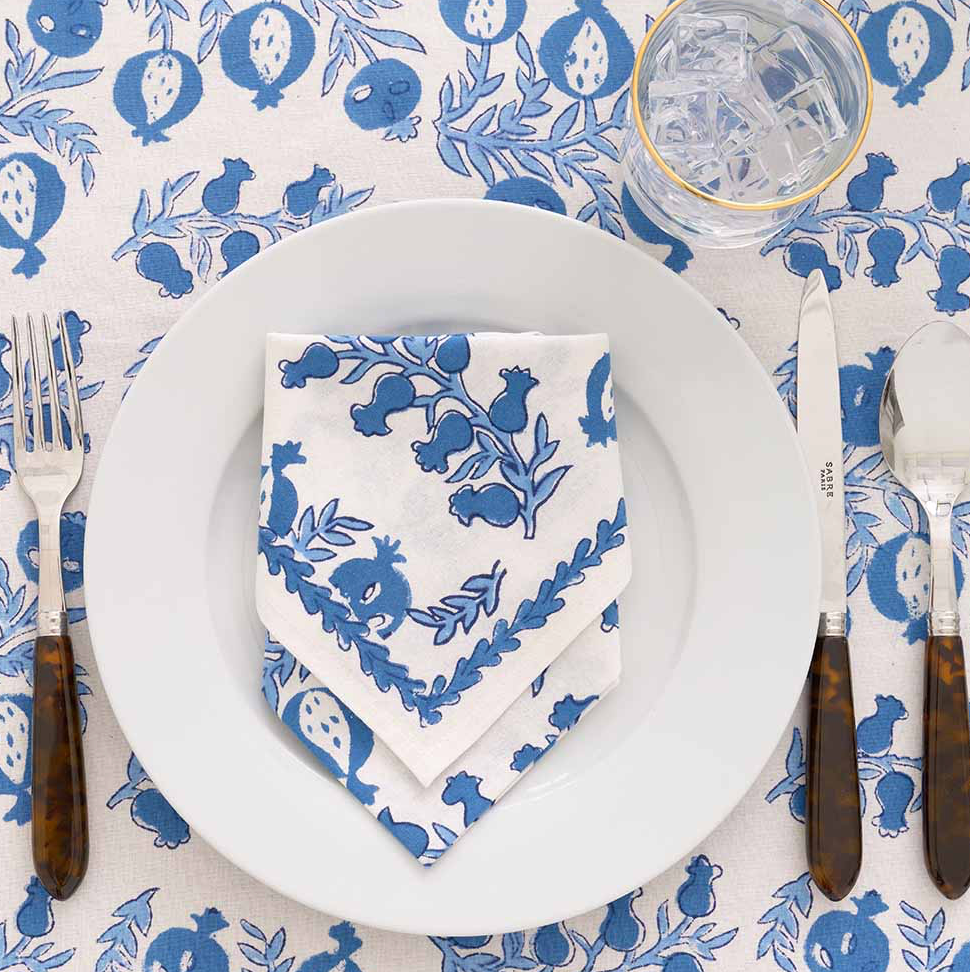 Pom Bells Wedgewood Tablecloth