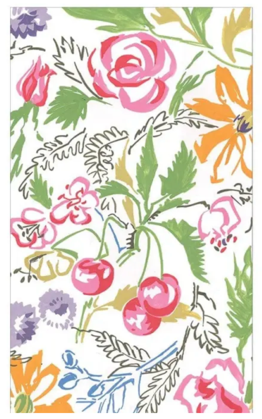 Cerise Floral Guest Napkins