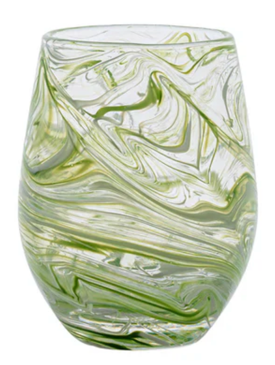 Green Marbled Glass