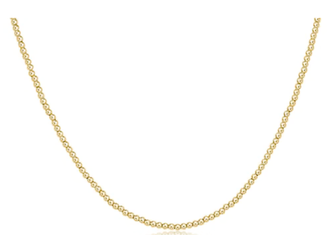 15" Choker Classic Gold 2mm Bead