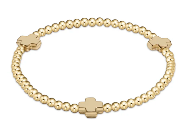 Signature Cross Gold Pattern Bracelet