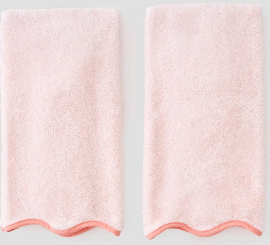 Scallop Bath Hand Towels