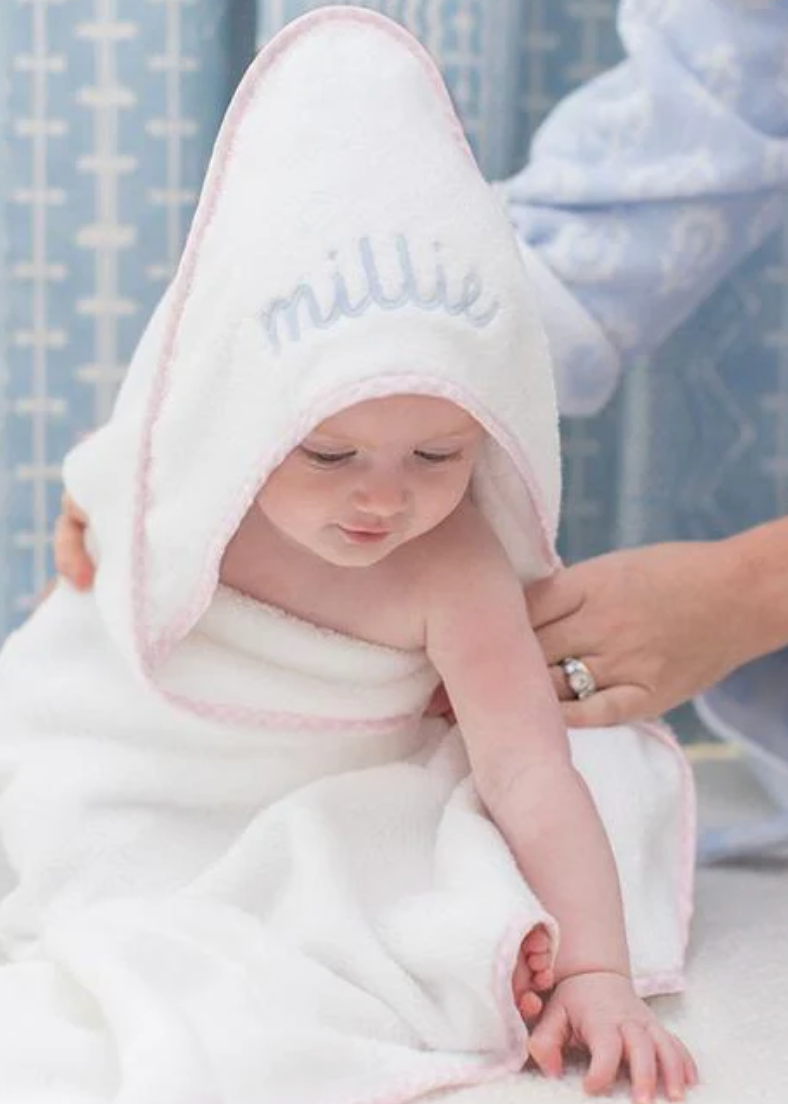 Gingham Baby Hooded Towel