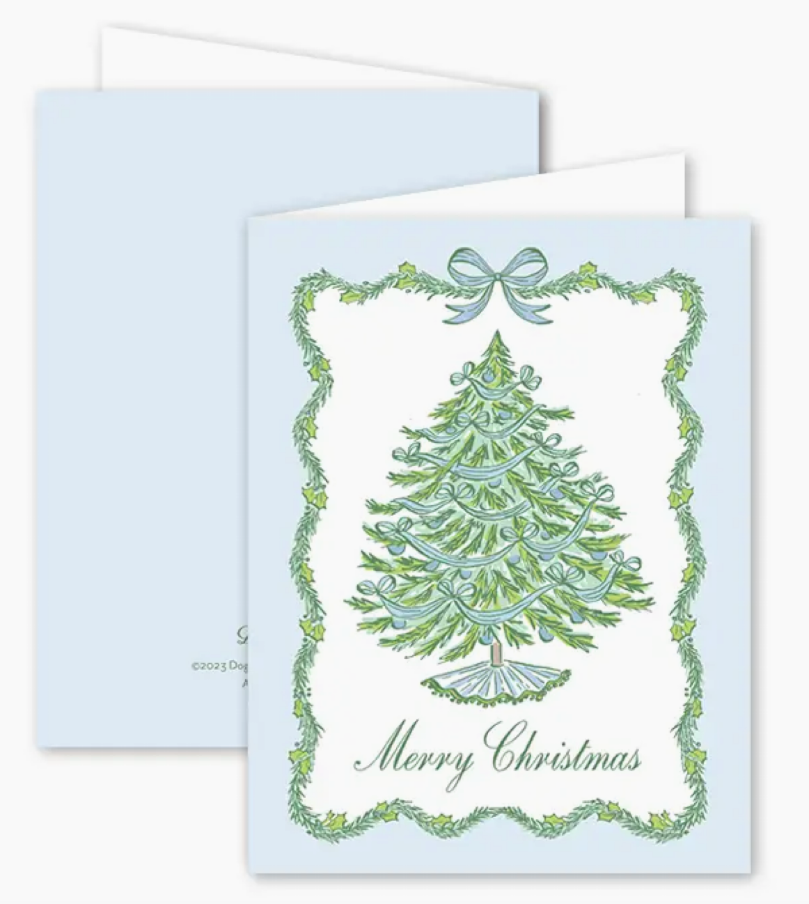 Holly Lane Blue Set of 8 Cards